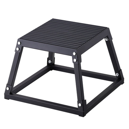 Steel Plyometric Jump Box, 0.3 Meter, Anti-Slip, 227 kg Capacity, Black