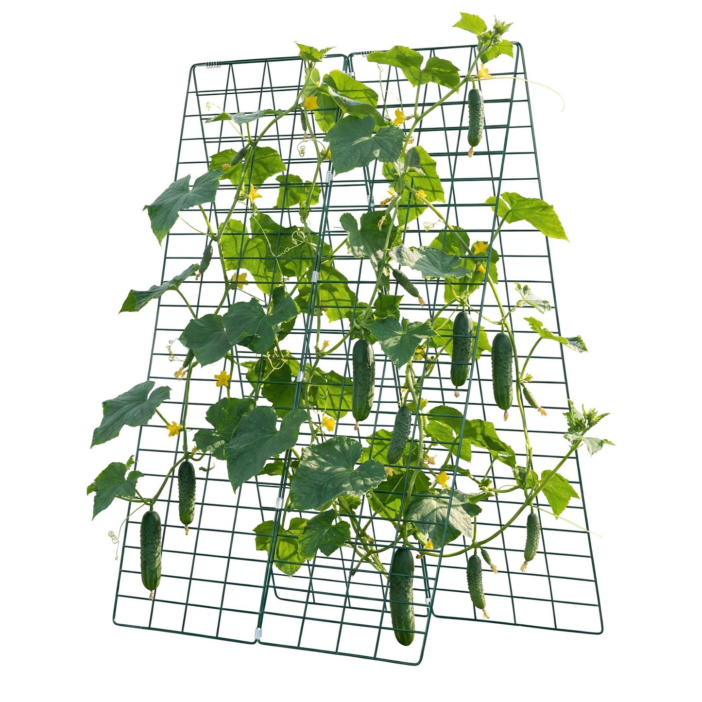 Cucumber Trellis 4 Pack, A-Frame Garden Trellises for Raised Bed, Metal Rustproof Coating Plant Support for Vine, Climbing Plants, Peas, Beans, Zucchini, Tomato, Flower (1170 x 430 mm x 4PCS)