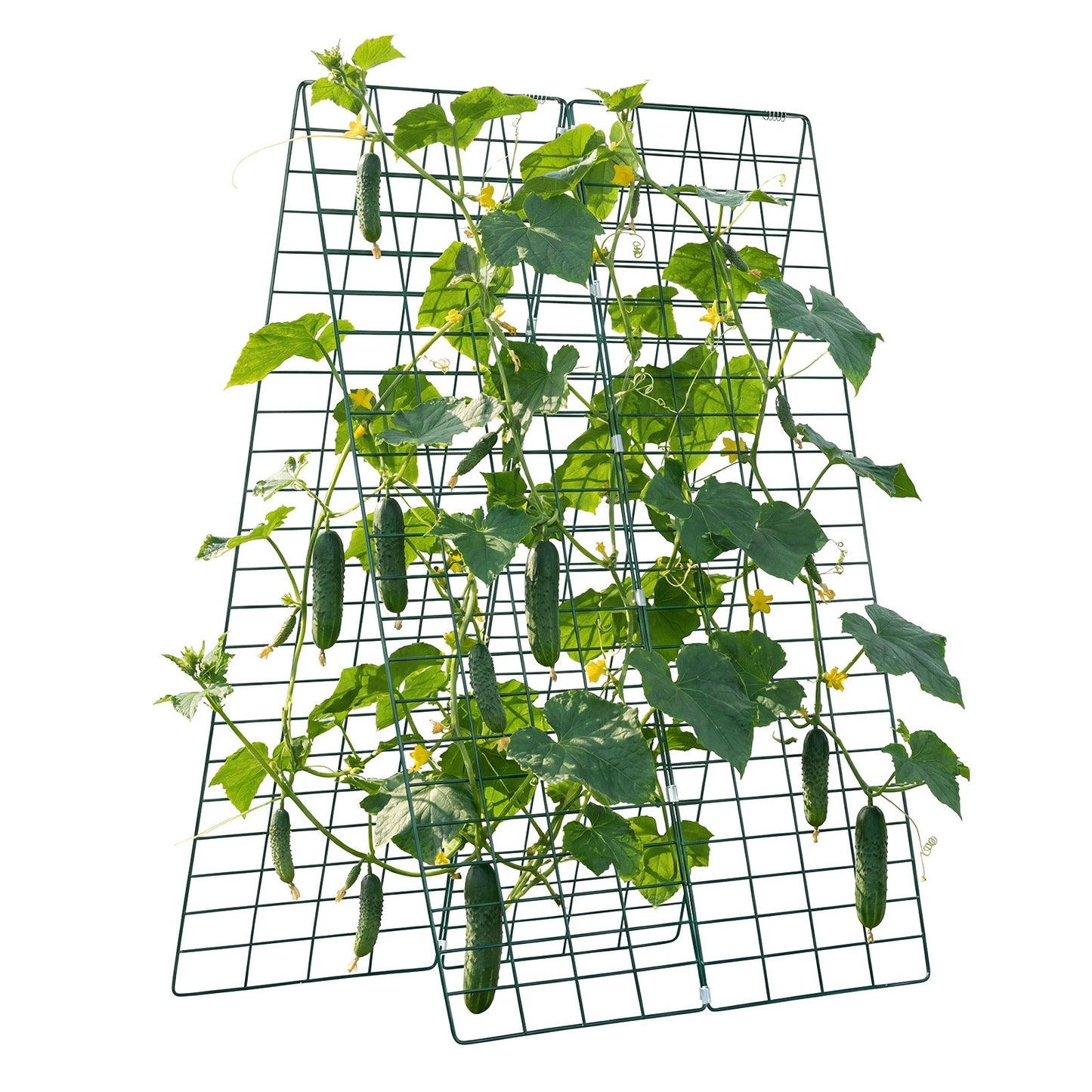 Cucumber Trellis 4 Pack, A-Frame Garden Trellises for Raised Bed, Metal Rustproof Coating Plant Support for Vine, Climbing Plants, Peas, Beans, Zucchini, Tomato, Flower (1170 x 430 mm x 4PCS)