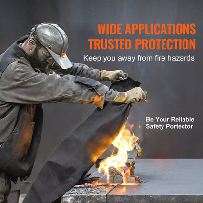 VEVOR 21" x 20" Welding Blankets Flame Retardant Welding Mat Up To 1800°F 6 Pack
