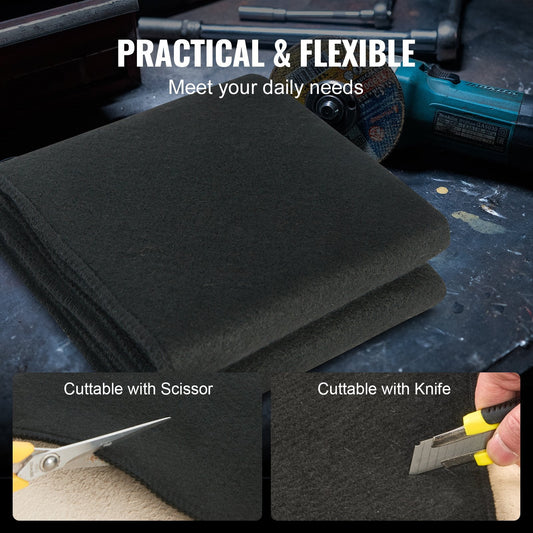 Carbon Fiber Welding Blanket, 0.31m x 0.7m, Heat Resistant to 982°C, 1 Pack