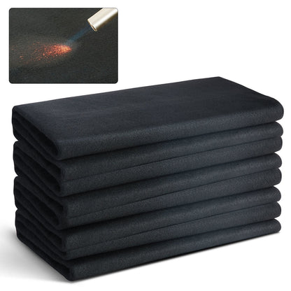 Flame-Retardant Welding Blanket Set, 0.95m x 0.91m, Carbon Fiber, 4-Pack