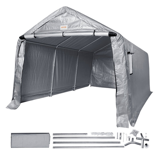 VEVOR Outdoor Portable Storage Shelter Shed, 3.05x4.57x2.44m Heavy Duty All-Season