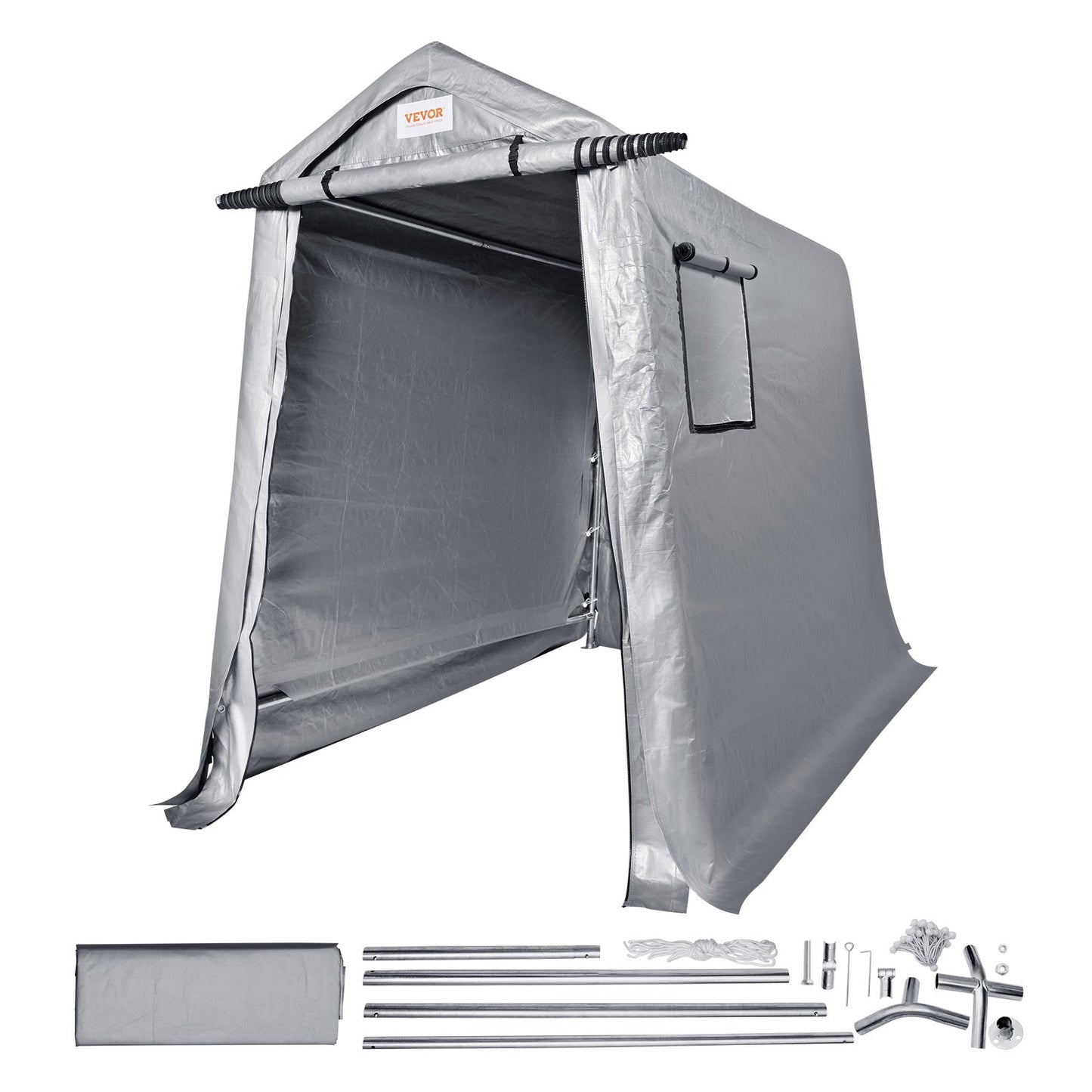 VEVOR Portable Storage Shelter Garage Storage Shed 6 x 8x 7 ft & Zipper Door