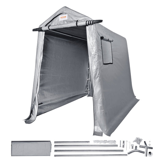 VEVOR Portable Storage Shelter Garage Storage Shed 6 x 8x 7 ft & Zipper Door