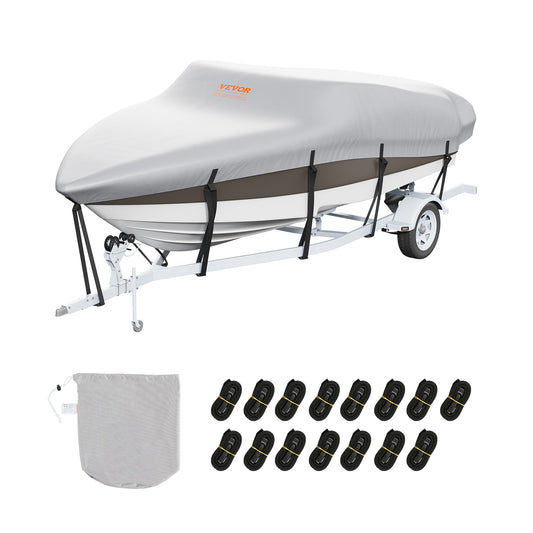 VEVOR Boat Cover 600D Waterproof 20-22 ft Boat Cover V-Hull Tri-Hull Runabout
