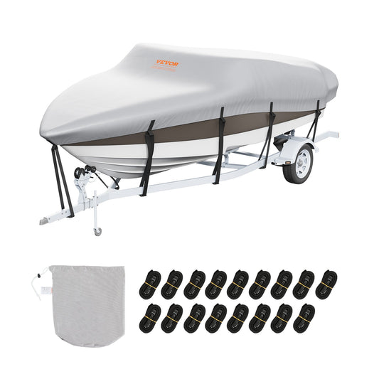 VEVOR Boat Cover 600D Waterproof 23-24 ft Boat Cover V-Hull Tri-Hull Runabout