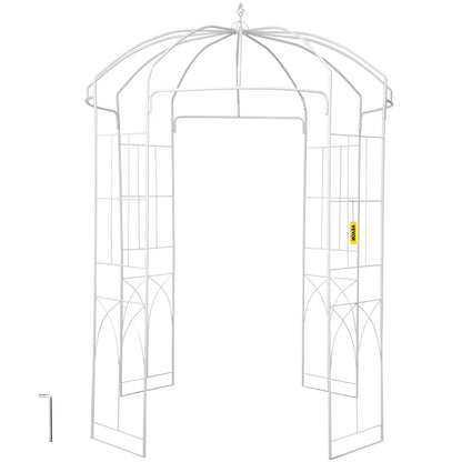 VEVOR Birdcage Shape Garden Arbor, 9\' High x 6.6\' Wide, Heavy Duty Wrought Iron