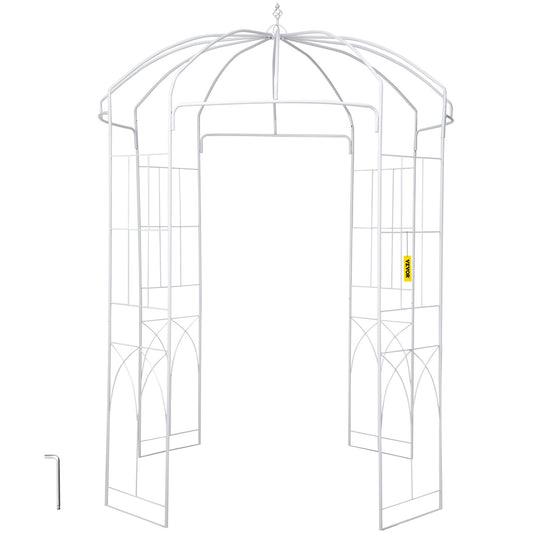 VEVOR Birdcage Shape Garden Arbor, 9\' High x 6.6\' Wide, Heavy Duty Wrought Iron