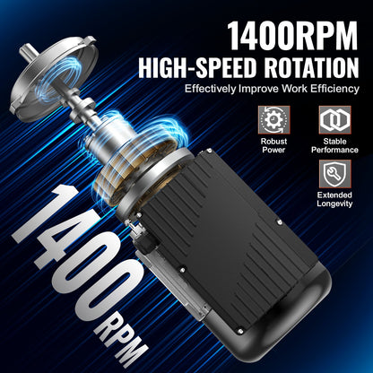VEVOR 0.75KW Electric Motor 1400 rpm, AC 220~240V 5.45A, 80, B3 Frame, Air Compressor