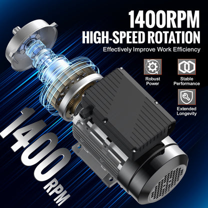 VEVOR 0.55KW Electric Motor 1400 rpm, AC 220~240V 4.5A, 80, B34 Frame, Air Compressor