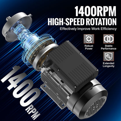 1.5KW AC Motor 1400 RPM, 220-240V, B34 Frame, Dual Rotation for Equipment