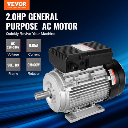 1.5KW AC Motor, 1400 RPM, 220-240V, B3 Frame for Air Compressors