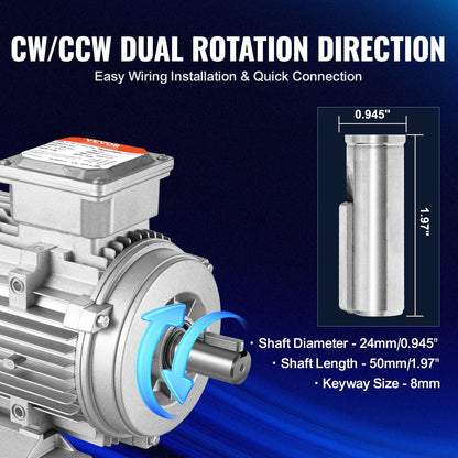 2.2KW 3-Phase Electric Motor, 2890 RPM, 400V, B3 Frame for Compressors