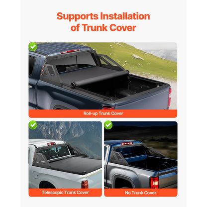 VEVOR Truck Bed Roll Bar Universal Chase Rack with Light for Full-Size Pickup
