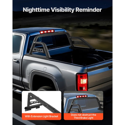 VEVOR Truck Bed Roll Bar Universal Chase Rack for Full-Size Pickup Carbon Steel