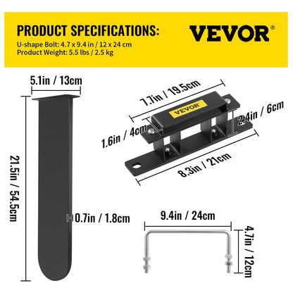 VEVOR Chainsaw Holder, 21.5\" x 5.1\" Powder Coated SPCC Steel, Tool Mount Accessories