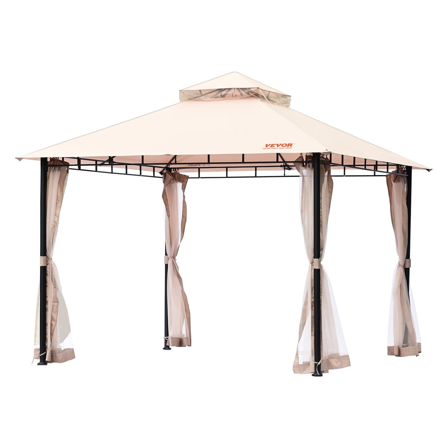 VEVOR Patio Gazebo for 6-8 Person, 3.05 x 3.05 m Backyard Gazebo, with Mosquito