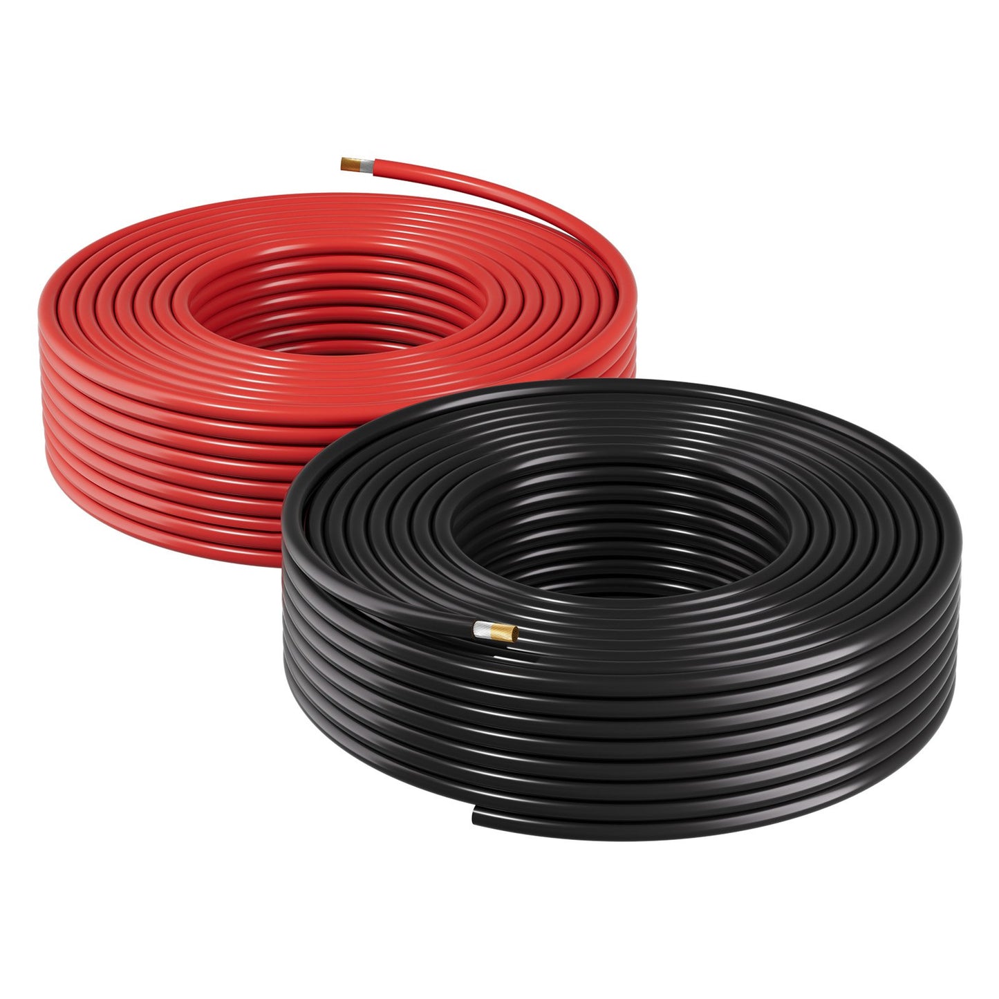 Solar Panel Wire, 15.24 m Black + Red Kit, 10 AWG (6 mm²) Solar Panel Extension Cable, PV Tinned Copper Wire, for Outdoor Home Off-Grid Photovoltaic Systems Automotive RV Boat Marine, IP67