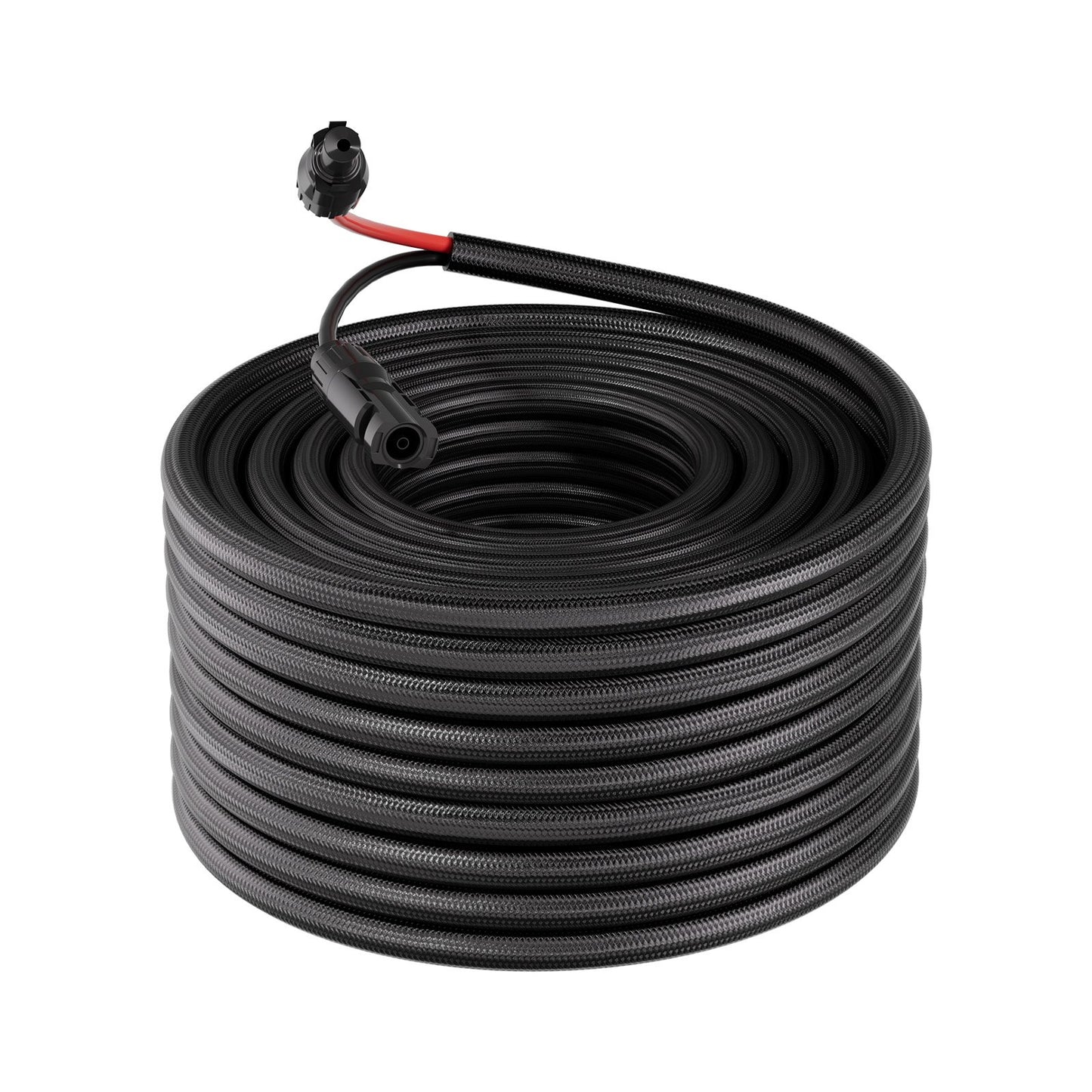 30.48M Solar Panel Extension Cable, 10 AWG, Solar Panel Wire with Flame Retardant Protective Sleeving, Female and Male Connectors, IP67 Waterproof PV Wire, for Outdoor Automotive RV, Black & Red