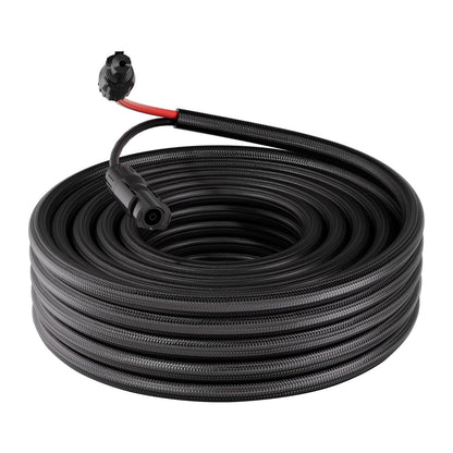 9.14 m Solar Panel Extension Cable, 10 AWG, Solar Panel Wire with Flame Retardant Protective Sleeving, Female and Male Connectors, IP67 Waterproof PV Wire, for Outdoor Automotive RV, Black & Red