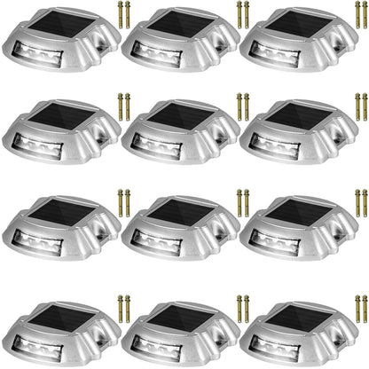VEVOR Driveway Lights 12-Pack Solar Driveway Lights Bright White with Screws Solar