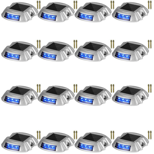 VEVOR Driveway Lights 16-Pack, Solar Driveway Lights with Switch Button, Solar Deck