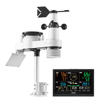 7-in-1 Wireless Weather Station 190.5 mm Display Indoor Outdoor Sensor