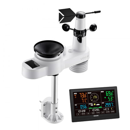 5-in-1 Wireless Weather Station 190.5 mm Display Indoor Outdoor Sensor