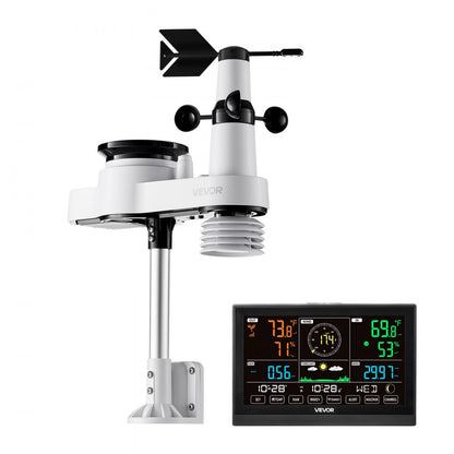5-in-1 Wireless Weather Station 190.5 mm Display Indoor Outdoor Sensor