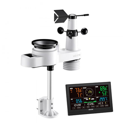 5-in-1 Wireless Weather Station 190.5 mm Display Indoor Outdoor Sensor