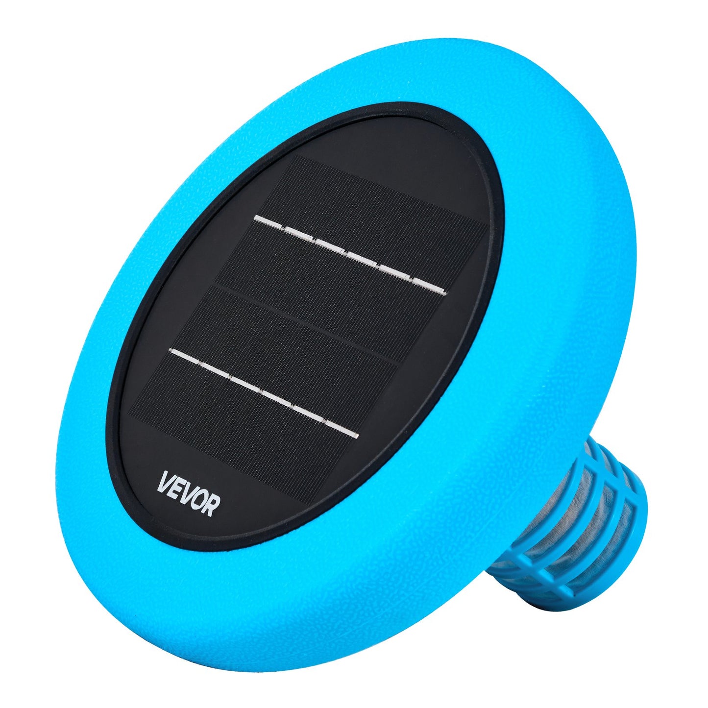 Solar Pool Ionizer, Round Copper Pool Ionizer Up to 170343 L, Floating Automatic Water Cleaner and Purifier, Chlorine Free Water, with Copper Anode, Spring, Brush and Filter for Pools & Spas