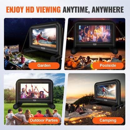 14m Outdoor Inflatable Projector Screen with Blower & Bag for Movie Nights