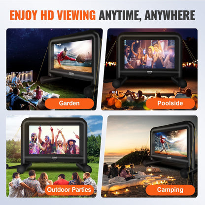 16-Foot Inflatable Outdoor Projector Screen with Blower and Carrying Bag
