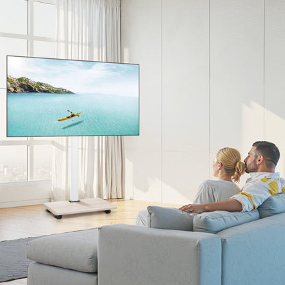 VEVOR Rolling TV Stand Mobile TV Cart Holds Up to 45 kg for 32-70 Inch Screens