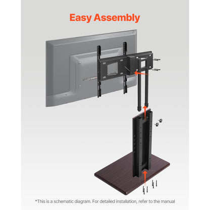 VEVOR Universal TV Stand Swivel Stand Holds up to 45 kg for 32-70 Inch Screens