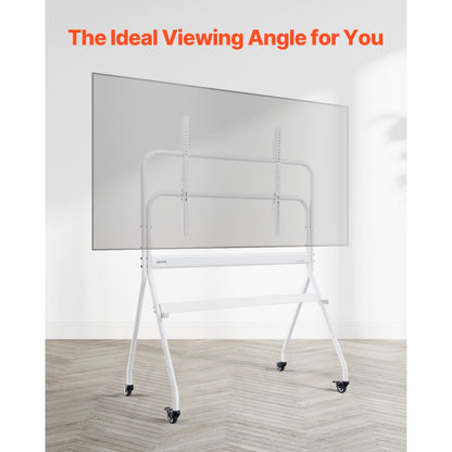 VEVOR Rolling TV Stand Mobile TV Cart Holds Up to 90 kg for 35-100 In Screens