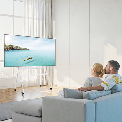 VEVOR Rolling TV Stand Mobile TV Cart Holds Up to 90 kg for 35-100 In Screens