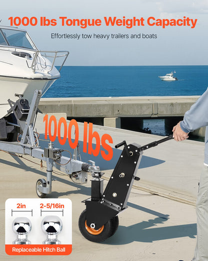 Trailer Dolly 1000lbs Weight Capacity Trailer Mover Dolly 2 and 2-5/16 in Balls