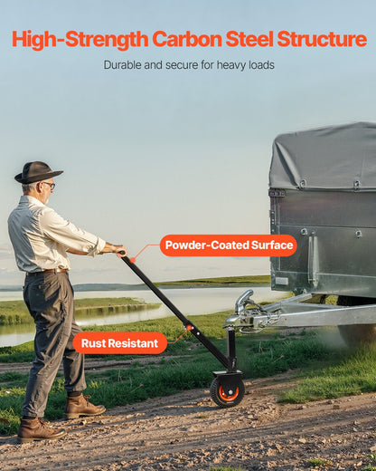 VEVOR 136kg Adjustable Trailer Dolly 16.5 and 22 in Height 1-7/8 and 2 in Balls 300lbs