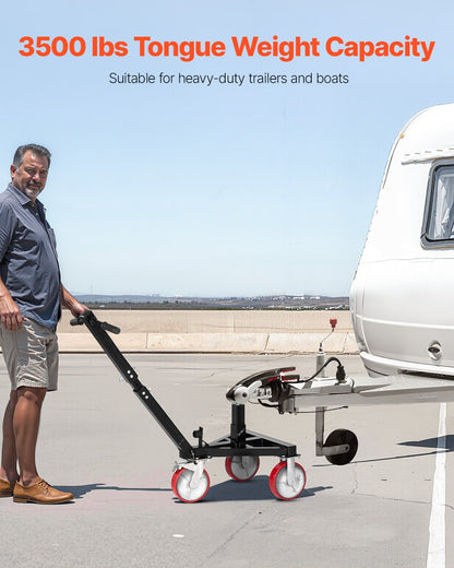 VEVOR Trailer Dolly 1587kg Tongue Weight Capacity 18 and 22 inch Height Adjustable 3500lbs