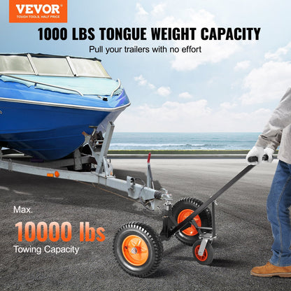 Adjustable Trailer Dolly, 454 kg Tongue Capacity, Carbon Steel with 2m Height Range