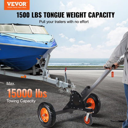 VEVOR Adjustable Trailer Dolly, 680.4 kg Tongue Weight Capacity, 2 in 1 Trailer