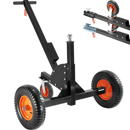 Adjustable Trailer Dolly, 680 kg Capacity, 2-in-1 Mover with Pneumatic Tires
