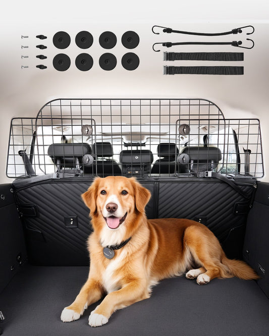 VEVOR Dog Car Barrier 90 cm-154 cm Adjustable Pet Divider Gate for Cargo Area