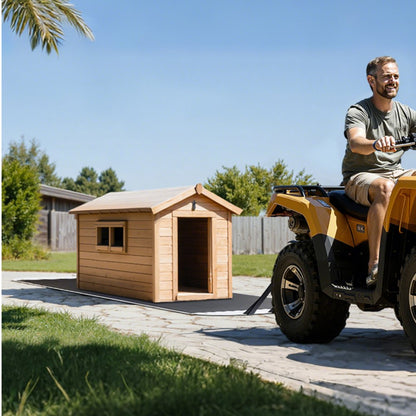 Yard Drag Sled 280 x 101.5 cm 725kg Heavy Duty PE Glider Mat Pull Cable