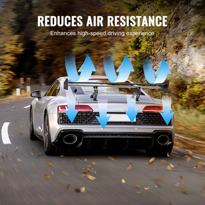 VEVOR GT Wing Car Spoiler, 53.1 inch Universal Spoiler with Double Deck, Adjustable