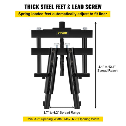 Adjustable Diesel Cylinder Liner Puller for 95-157mm Bore, 10.5 kg Steel Tool