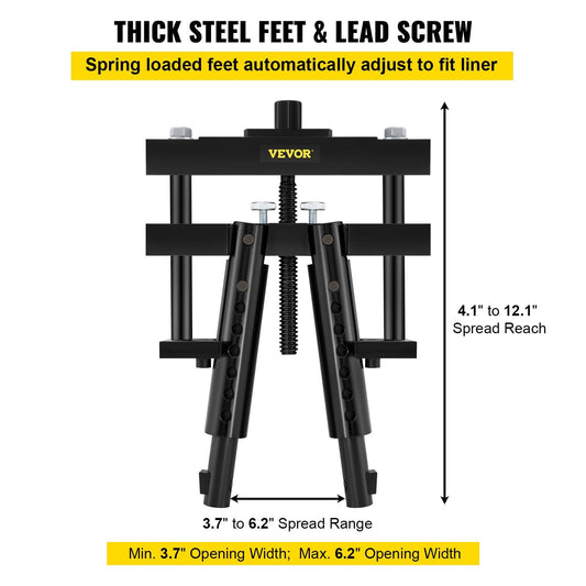 Adjustable Diesel Cylinder Liner Puller for 95-157mm Bore, 10.5 kg Steel Tool