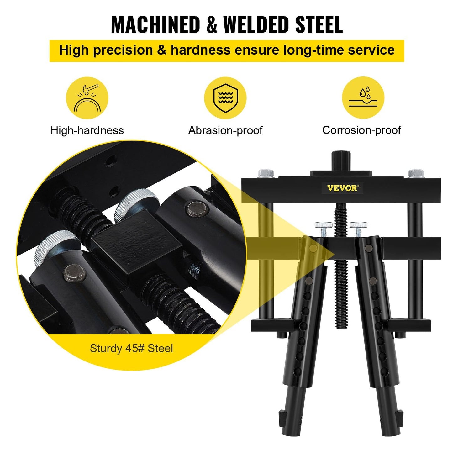 Adjustable Diesel Cylinder Liner Puller for 95-157mm Bore, 10.5 kg Steel Tool